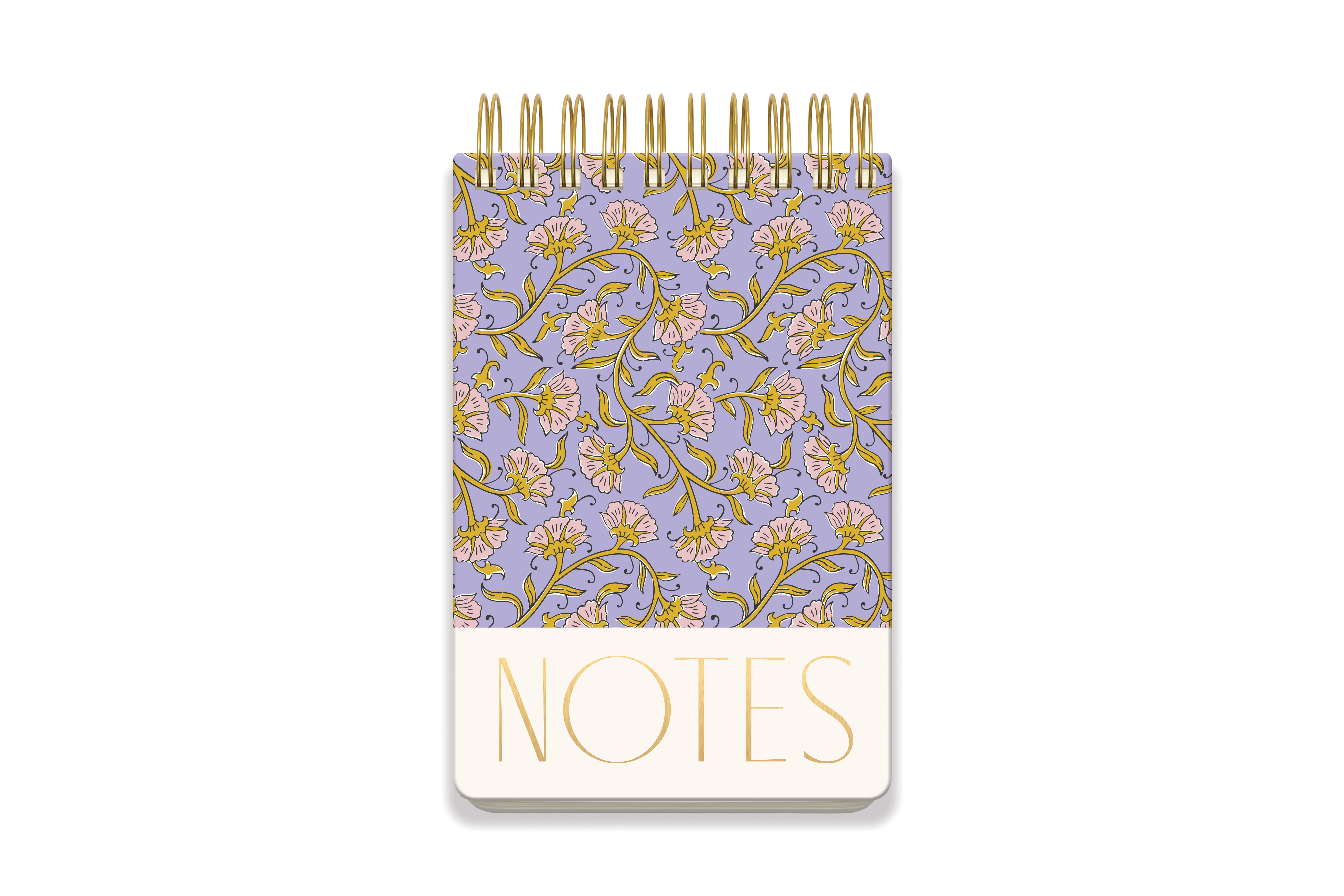 Twin Wire Chunky Notepad (Purple Vintage Floral)