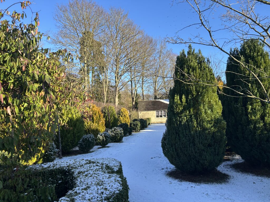 Winter garden structure at Easton Walled Gardens
