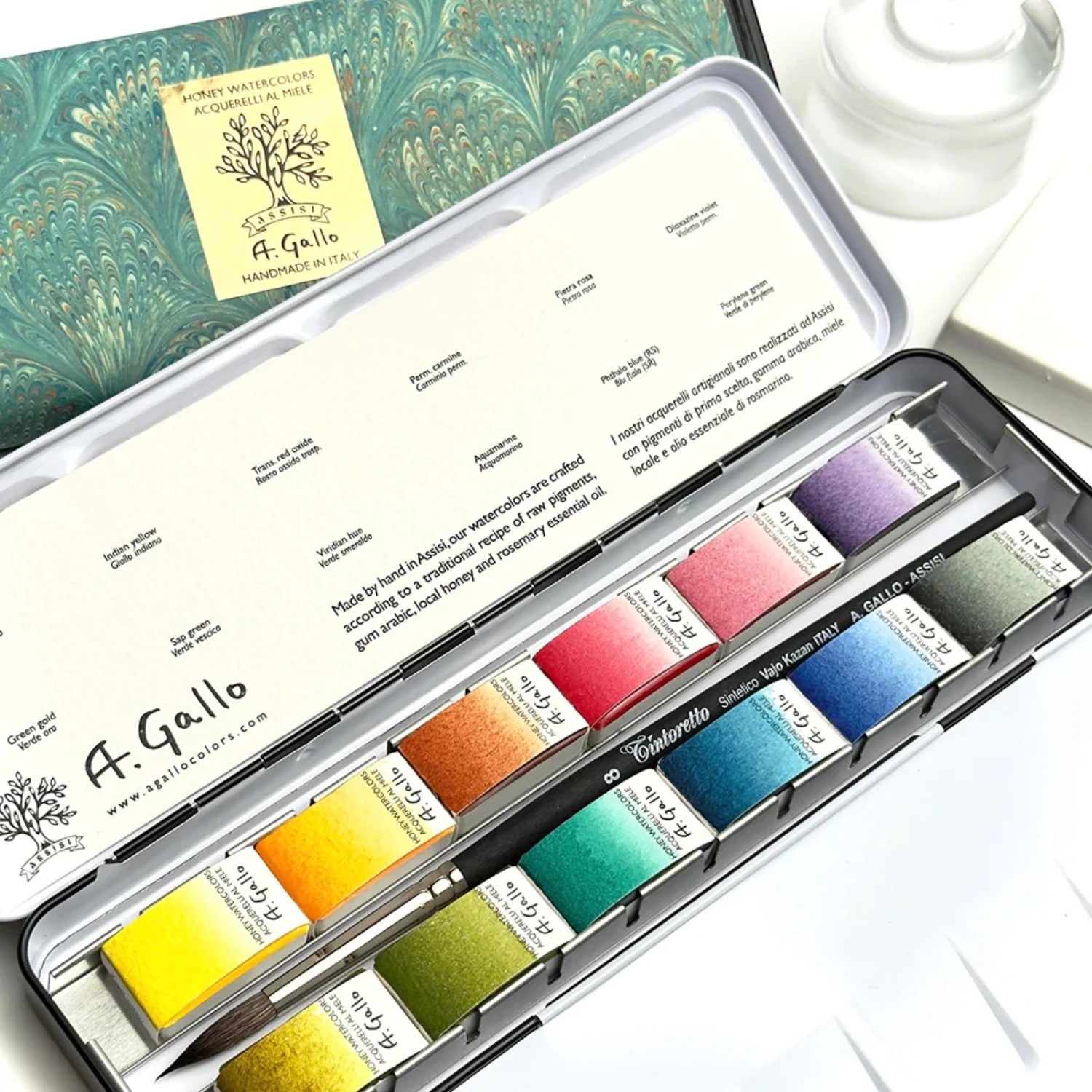 A. Gallo Handmade Watercolour Set – Botanical Full Pan